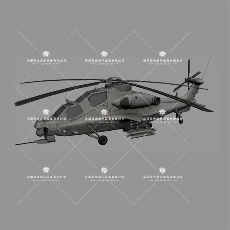 湖州武装直升机3D模型